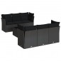 vidaXL Set de comedor de jardín 7 pzas y cojines ratán sintético negro vidaXL Set de comedor de jardín 7 pzas y cojines ratán sintético negro