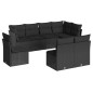 vidaXL Set de sofás de jardín 8 piezas y cojines ratán sintético negro vidaXL Set de sofás de jardín 8 piezas y cojines ratán sintético negro
