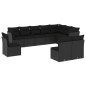 vidaXL Set de sofás de jardín 10 pzas cojines ratán sintético negro vidaXL Set de sofás de jardín 10 pzas cojines ratán sintético negro