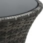 vidaXL Juego muebles bistró jardín 3 pzas cojines ratán sintético gris vidaXL Juego muebles bistró jardín 3 pzas cojines ratán sintético gris