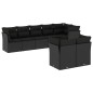 vidaXL Set de sofás de jardín 8 piezas y cojines ratán sintético negro vidaXL Set de sofás de jardín 8 piezas y cojines ratán sintético negro