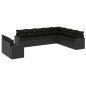 vidaXL Set de sofás de jardín 10 pzas cojines ratán sintético negro vidaXL Set de sofás de jardín 10 pzas cojines ratán sintético negro