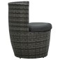 vidaXL Juego muebles bistró jardín 3 pzas cojines ratán sintético gris vidaXL Juego muebles bistró jardín 3 pzas cojines ratán sintético gris