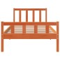 vidaXL Estructura cama con cabecero madera pino marrón cera 75x190 cm vidaXL Estructura cama con cabecero madera pino marrón cera 75x190 cm