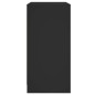 vidaXL Armario auxiliar con puertas de vidrio negro 68x37x75,5 cm