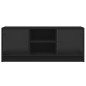 vidaXL Mueble de TV con puertas de vidrio negro 102x37x42 cm vidaXL Mueble de TV con puertas de vidrio negro 102x37x42 cm