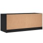 vidaXL Mueble de TV con puertas de vidrio negro 102x37x42 cm vidaXL Mueble de TV con puertas de vidrio negro 102x37x42 cm