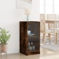 vidaXL Armario auxiliar puertas de vidrio roble Sonoma 35x37x75,5 cm