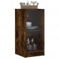 vidaXL Armario auxiliar puertas de vidrio roble Sonoma 35x37x75,5 cm