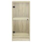 vidaXL Armario auxiliar puertas de vidrio roble Sonoma 35x37x75,5 cm