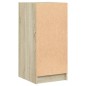 vidaXL Armario auxiliar puertas de vidrio roble Sonoma 35x37x75,5 cm