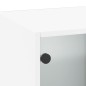 vidaXL Mueble de pared con puertas de vidrio blanco 35x37x100 cm vidaXL Mueble de pared con puertas de vidrio blanco 35x37x100 cm