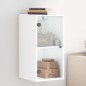 vidaXL Mueble de pared con puertas de vidrio blanco 35x37x68,5 cm vidaXL Mueble de pared con puertas de vidrio blanco 35x37x68,5 cm