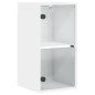 vidaXL Mueble de pared con puertas de vidrio blanco 35x37x68,5 cm vidaXL Mueble de pared con puertas de vidrio blanco 35x37x68,5 cm