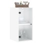 vidaXL Mueble de pared con puertas de vidrio blanco 35x37x68,5 cm vidaXL Mueble de pared con puertas de vidrio blanco 35x37x68,5 cm