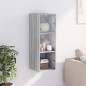 vidaXL Mueble de pared puertas de vidrio gris Sonoma 35x37x100 cm vidaXL Mueble de pared puertas de vidrio gris Sonoma 35x37x100 cm