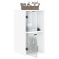 vidaXL Mueble de pared con puertas de vidrio blanco 35x37x68,5 cm vidaXL Mueble de pared con puertas de vidrio blanco 35x37x68,5 cm