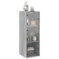 vidaXL Mueble de pared puertas de vidrio gris Sonoma 35x37x100 cm vidaXL Mueble de pared puertas de vidrio gris Sonoma 35x37x100 cm