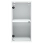 vidaXL Mueble de pared con puertas de vidrio blanco 35x37x68,5 cm vidaXL Mueble de pared con puertas de vidrio blanco 35x37x68,5 cm
