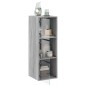 vidaXL Mueble de pared puertas de vidrio gris Sonoma 35x37x100 cm vidaXL Mueble de pared puertas de vidrio gris Sonoma 35x37x100 cm