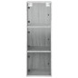 vidaXL Mueble de pared puertas de vidrio gris Sonoma 35x37x100 cm vidaXL Mueble de pared puertas de vidrio gris Sonoma 35x37x100 cm