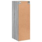 vidaXL Mueble de pared puertas de vidrio gris Sonoma 35x37x100 cm vidaXL Mueble de pared puertas de vidrio gris Sonoma 35x37x100 cm