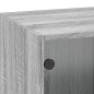 vidaXL Mueble de pared puertas de vidrio gris Sonoma 35x37x100 cm vidaXL Mueble de pared puertas de vidrio gris Sonoma 35x37x100 cm