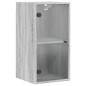 vidaXL Mueble de pared puertas de vidrio gris Sonoma 35x37x68,5 cm vidaXL Mueble de pared puertas de vidrio gris Sonoma 35x37x68,5 cm