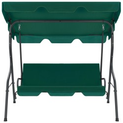 vidaXL Banco columpio de jardín tela verde 170x110x153 cm