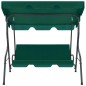 vidaXL Banco columpio de jardín tela verde 170x110x153 cm vidaXL Banco columpio de jardín tela verde 170x110x153 cm