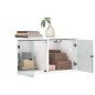 vidaXL Mueble de pared con puertas de vidrio blanco 68,5x37x35 cm vidaXL Mueble de pared con puertas de vidrio blanco 68,5x37x35 cm