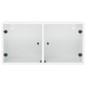vidaXL Mueble de pared con puertas de vidrio blanco 68,5x37x35 cm vidaXL Mueble de pared con puertas de vidrio blanco 68,5x37x35 cm