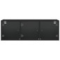 vidaXL Mueble de pared con puertas de vidrio negro 102x37x35 cm vidaXL Mueble de pared con puertas de vidrio negro 102x37x35 cm