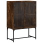 vidaXL Armario auxiliar puertas de vidrio roble Sonoma 69x37x100 cm