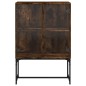 vidaXL Armario auxiliar puertas de vidrio roble Sonoma 69x37x100 cm