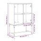 vidaXL Armario auxiliar puertas de vidrio roble Sonoma 69x37x100 cm