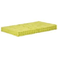 vidaXL Cojín para palés algodón verde 120x80x10 cm 