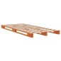 vidaXL Cama de palets madera maciza de pino marrón cera 90x200 cm vidaXL Cama de palets madera maciza de pino marrón cera 90x200 cm