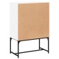 vidaXL Armario auxiliar con puertas de vidrio blanco 69x37x100 cm