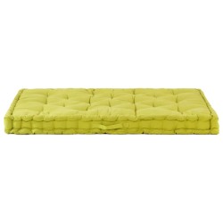 vidaXL Cojín para palés algodón verde 120x80x10 cm 