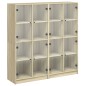 vidaXL Estantería con puertas madera roble Sonoma 136x37x142 cm vidaXL Estantería con puertas madera roble Sonoma 136x37x142 cm