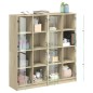 vidaXL Estantería con puertas madera roble Sonoma 136x37x142 cm vidaXL Estantería con puertas madera roble Sonoma 136x37x142 cm