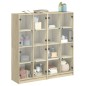 vidaXL Estantería con puertas madera roble Sonoma 136x37x142 cm vidaXL Estantería con puertas madera roble Sonoma 136x37x142 cm