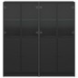 vidaXL Estantería con puertas madera de ingeniería negro 136x37x142 cm vidaXL Estantería con puertas madera de ingeniería negro 136x37x142 cm