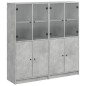 vidaXL Estantería con puertas madera de ingeniería gris 136x37x142 cm vidaXL Estantería con puertas madera de ingeniería gris 136x37x142 cm