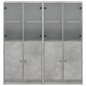 vidaXL Estantería con puertas madera de ingeniería gris 136x37x142 cm vidaXL Estantería con puertas madera de ingeniería gris 136x37x142 cm