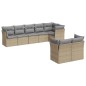 vidaXL Juego de sofás de jardín con cojines beige 8 pzas ratán PE vidaXL Juego de sofás de jardín con cojines beige 8 pzas ratán PE