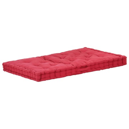 vidaXL Cojín para palés algodón burdeos 120x80x10 cm 