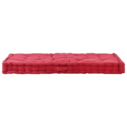 vidaXL Cojín para palés algodón burdeos 120x80x10 cm 