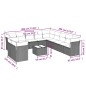 vidaXL Set de sofás de jardín 12 piezas cojines ratán sintético negro vidaXL Set de sofás de jardín 12 piezas cojines ratán sintético negro